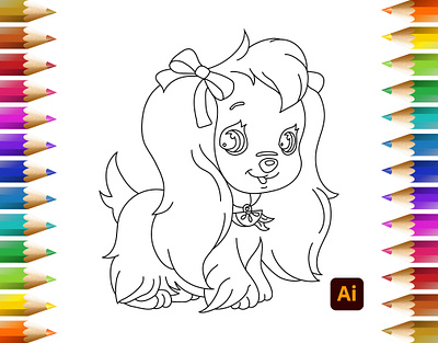 Dog line drawing. adobe adobe illustrator art artwork degital drawing design digital art drawing illustration kingtharu kingtharu books kingtharu publications