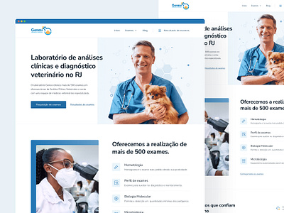 Website - Genesi design lab pet ui veterinary laboratory