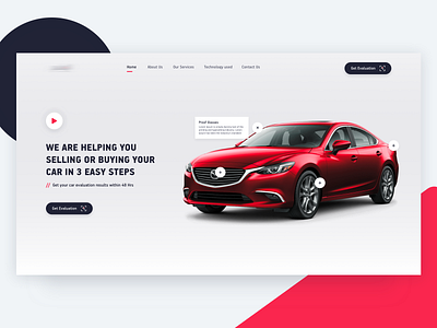 Vehicles Evaluation Website branding car clean colorful corporate design flat sketch ui ux vector illustration vehicle web