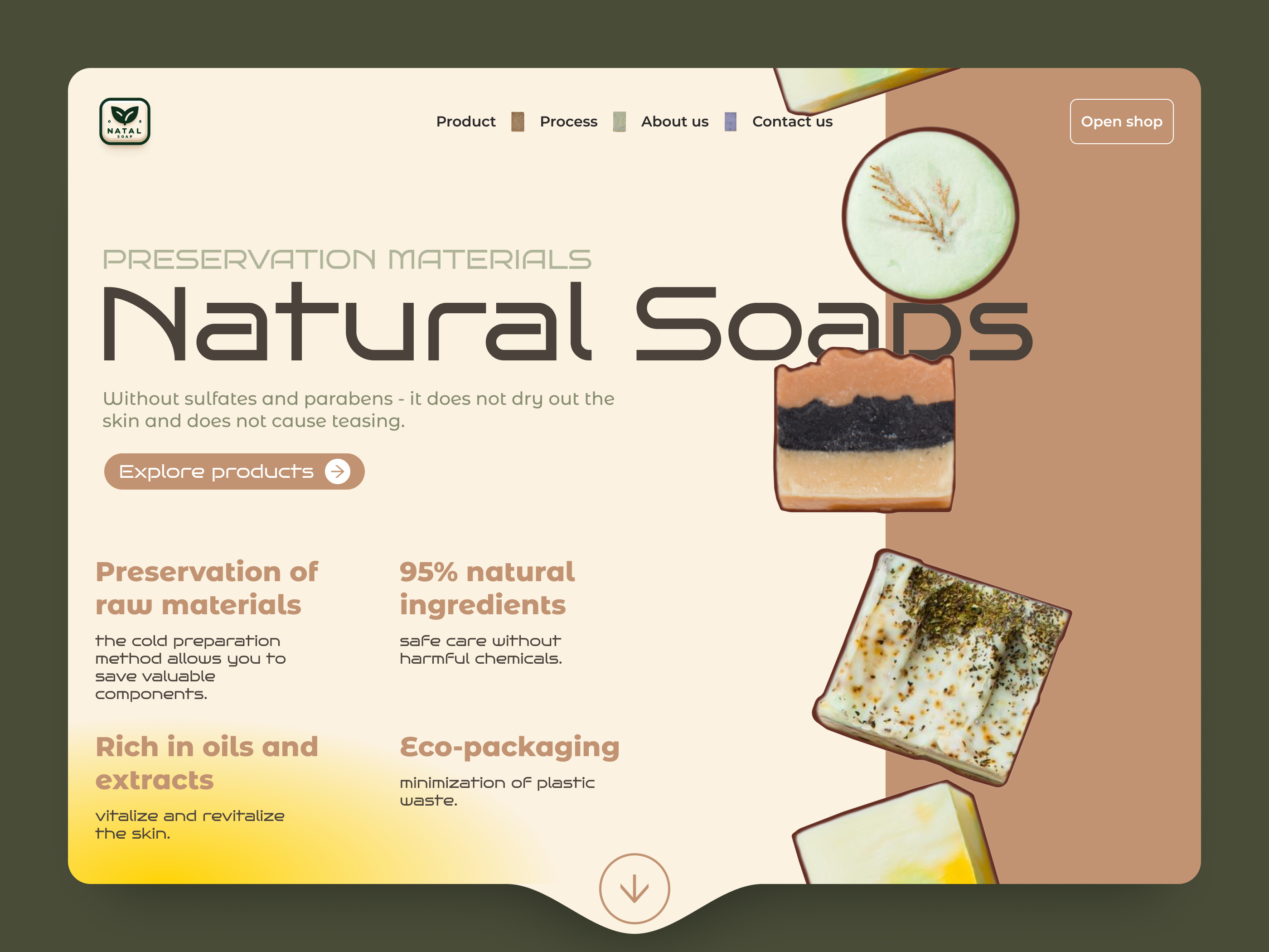 Google Ads Landing Page Design for Handmade Soap Store ecommercedesign googleads landing landingpage market shop soap ui uiux ux web design website