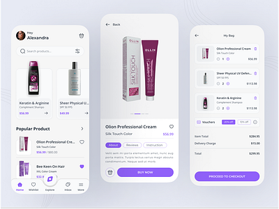 E-Commerce Skincare App beauty clean e commerce fashion minimal mobile mobile app uiux design natural online shopping product design skincare skincare mobile app w commerce