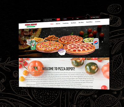 www.pizzadepot.ca design food and drink illustration website design