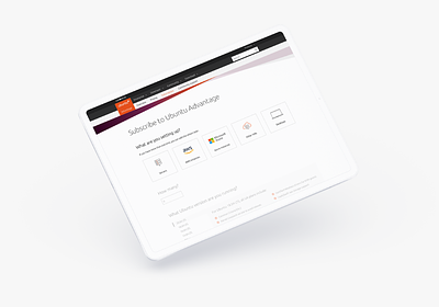 Ubuntu Advantage digital design mobile design product design purchase ubuntu user interface user profiles ux ui web design
