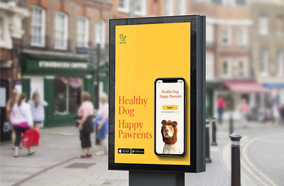 WAGGIN - Poster Design brand identity branding branding concept dog app dog health care graphic design health app interactive design outdoor ads poster design