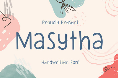 Masytha branding creative cute design display font fonts handwritten logo typeface typography
