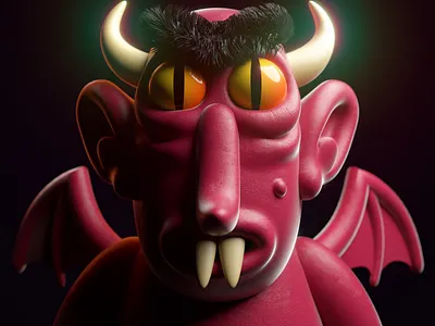 Satan character design devil illustration monster octane render satan