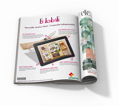 Elle à Table app promo advertising app branding design interface ipad marketing pub ui ux