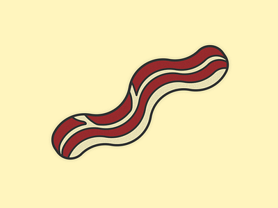 Bacon Sticker bacon breakfast food fun illustration sticker tasty wavy