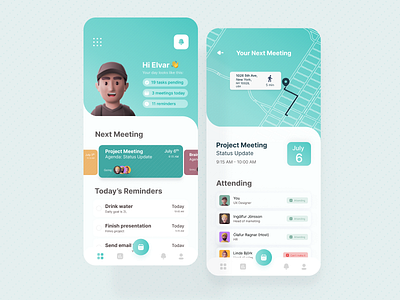 Today's Assistant - Task Management App app app design branding design designer figma graphic design mobile template ui ux uxui