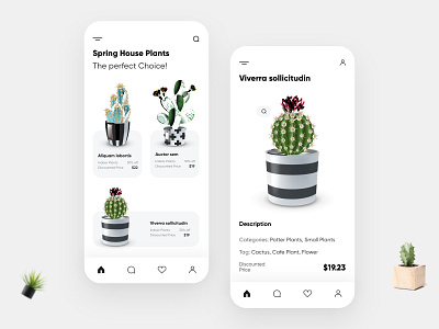 Plants Mobile App-UX/UI Design app interface minimal mobile mobile app mobile apps mobile ui mobileapp mobileappdesign ui ui design uiux ux ux ui design