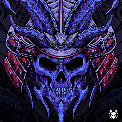 Samurai Skull (Collaboration with Sony Wicaksana) art artwork illustration ilustrations skull