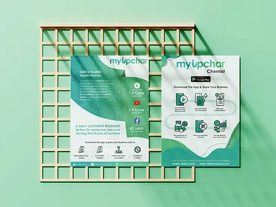 Health Mobile App Flyer adobexd flyer print design printing