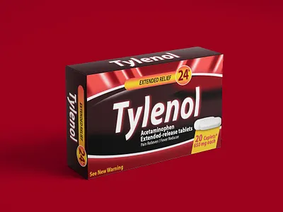 Tylenol Package Design design graphic design graphic designer illustration medicine package design packaging packaging design photoshop print design