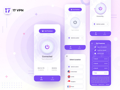 17 VPN - iOS VPN App 14 android vpn app app connect button design icon ios 14 iphone 12 vpn vpn app widget