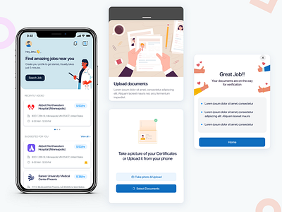 Clipboard Health booking design mobile app design mobile ui nurses product design ui ui design uidesign uiux ux research visual design