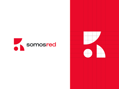 SomosRED | Logo Concept brand branding circle circle brand identity logo logo circle logo circles logo design logo grid logo red logotype mark symbol