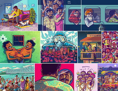 collection 2020 boomblastdesign design expression illustration india satishgangaiah vector