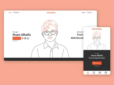 My Personal Web Portofolio figma mobile ui portofolio web design