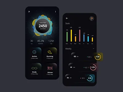 Fitness Mobile App Design app interface minimal mobile mobile app mobile apps mobile ui mobileapp mobileappdesign ui ui design uiux ux ui design