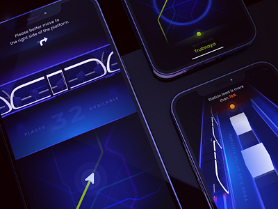 Train Station App Concept 3d 3d art c4d concept future futuristic mobile station subway train train station ui ux