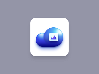 Media Cloud icon (Big Sur style) apple big sur big sur icon blue cloud cloud icon creatives design icon icon design icon designer icon designs icon set iconography icons media media icon sketchapp vector vector illustration