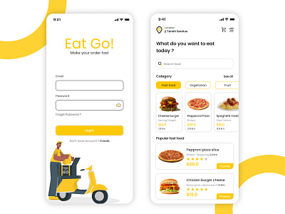 App Eat Go app app ui ux web branding designui illustration typography ui ui ux web design ux web