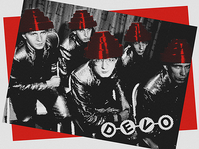 DEVO art bands design devo graphic design halftone music posters printmaking typography