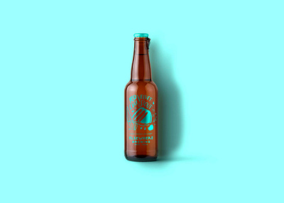 Brown Beer Bottle Scene Mockup animation branding design graphic design illustration illustrator typography vector web website