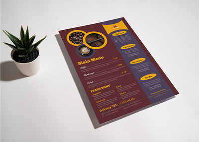 Cafe Menu PSD Template 2020 design illustration latest psd psd mockup