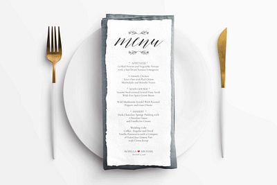 Rustic Wedding Menu Template PSD design illustration latest psd psd mockup
