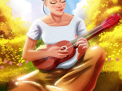 Love with Nature art illustration photoshop procreate