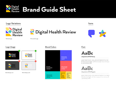Brand Design: Digital Health Review branding design graphic design icon illustration logo typography