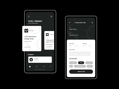Task Management App UI app design mobile mobile ui ui uidesign uiux ux uxdesign