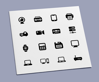 Technology Device Icons computer device devices electronics icon icon design icon set icons laptop mobile phone radio technology webcam