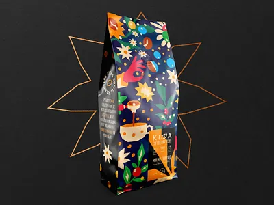 Kiffa Roasters Packaging Design. adobe animal animation brand branding coffee design flowers graphic design handmade illustration logo logotype nature procreate type typography ui ux vector