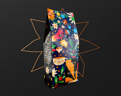 Kiffa Roasters Packaging Design. adobe animal animation brand branding coffee design flowers graphic design handmade illustration logo logotype nature procreate type typography ui ux vector