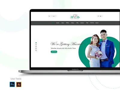 Wedding-Website-Design bachelorette clean design landing page layout homepage leafs minimal planner reception tonik ui ux web website wedding