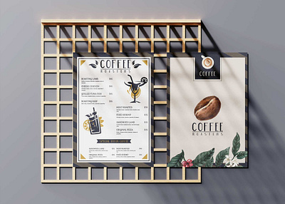 Coffee Roasters Menu Design Templates branding illustration premium download psd vector