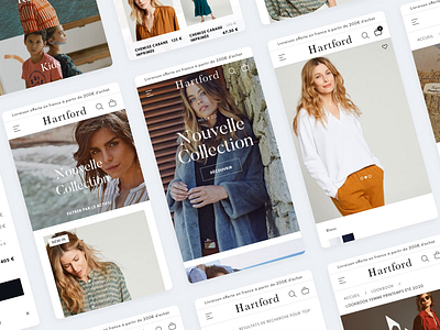 Hartford Website agence design dnd ecommerce essentials hartford home magento mobile responsive sketch ui wear website