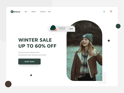 Fahsions web Explorations clean design exploration green simple ui user experience user inteface ux web design website website design winter is coming