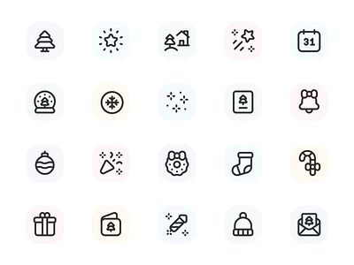 Myicons✨ — Holiday, Christmas vector line icons pack essential icons icon design icon pack icons icons design icons pack interface icons line icons sketch sketchicons ui ui design ui designer ui icons ui kit ui pack ui set web design web designer web ui