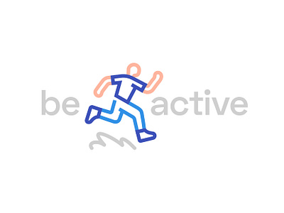 Be active adobe branding health illustration illustrator logo sport vector