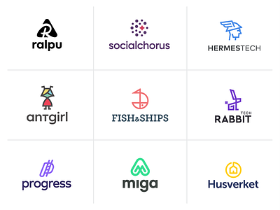 Top 9 of 2020 brand identity colors deam house digital marketing fish logo logodesign modern logo mountain outdoor progress rabbit rebranding software company top 9 web application logo