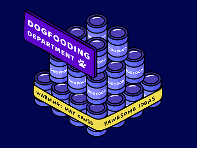 dogfooding 🐶 adobe illustrator artwork colorful design design art dog dog food dogfooding graphic design illustration isometric art isometric illustration minimalist mural purple symmetric vector vectorart wacom