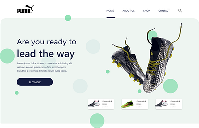 Puma Landing page adobe xd design ux web xd