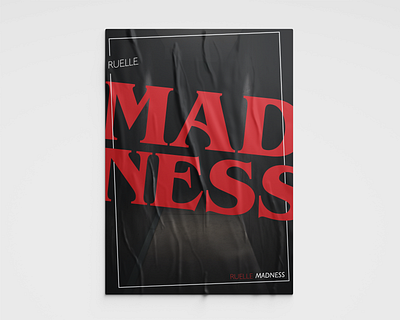 MADNESS bold color colors complex concept dark graphicdesign indesign madness modern moody poster recreation red scary simple text typogaphy ux