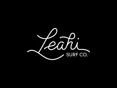 Leahi Surf Co. branding dailylogochallenge dailylogodesign handlettering hawaii icon lettering logo logodesign surf wordmark wordmark logo