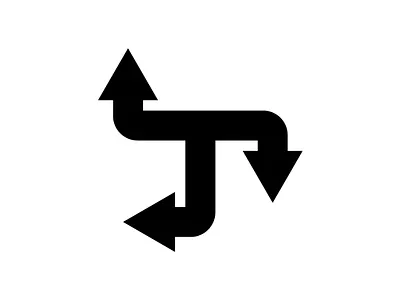 Turn arrows brand design graphic design illustrator inspiration letter logo logo design minimal turn vector