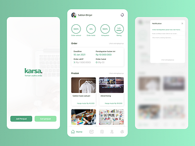 karsa mobile app branding design figma marketplace mobile app mobile design ui ux web