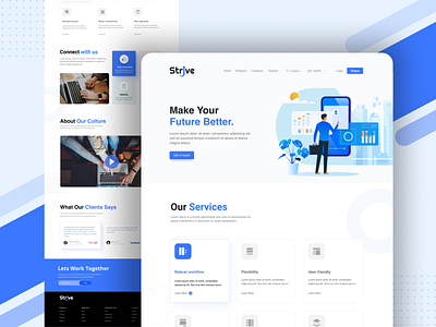 Strive website ui web